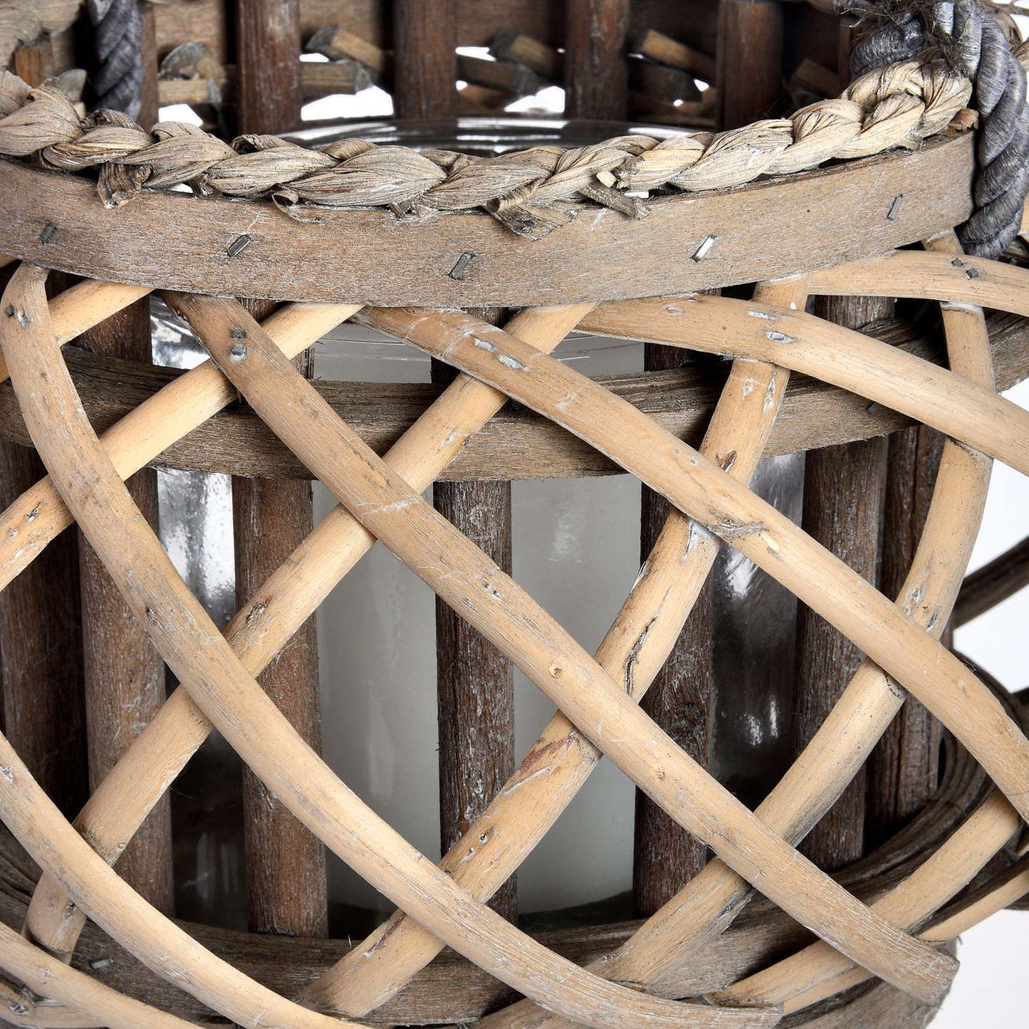 Charming Wicker Lantern Basket - Small