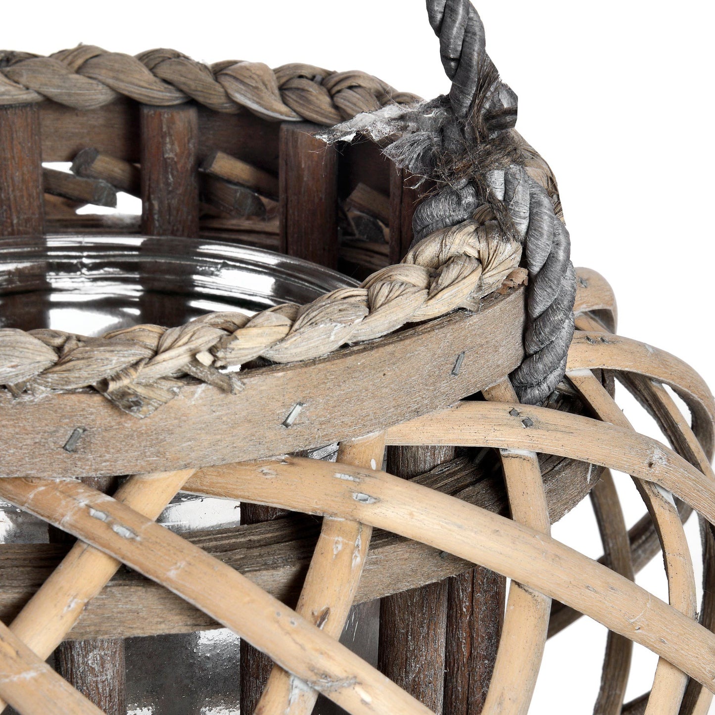 Charming Wicker Lantern Basket - Small
