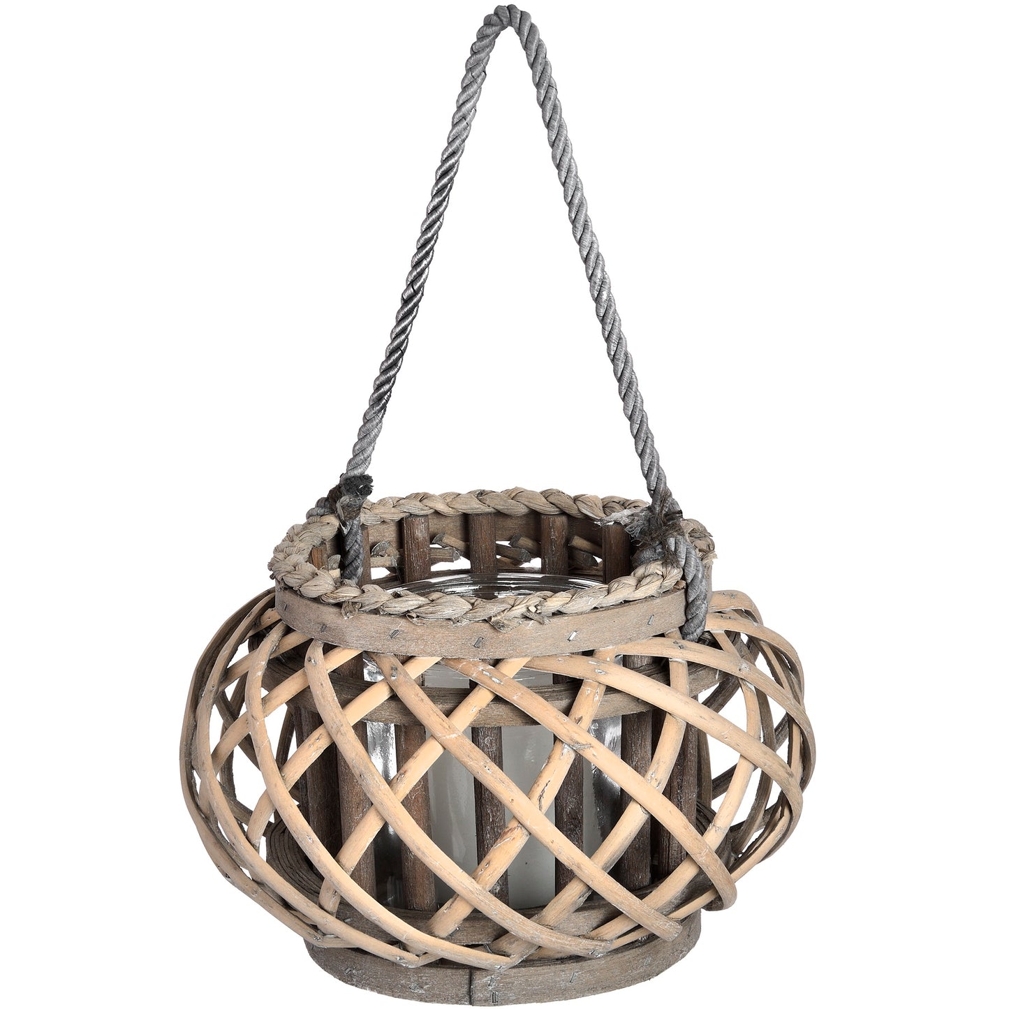 Charming Wicker Lantern Basket - Small