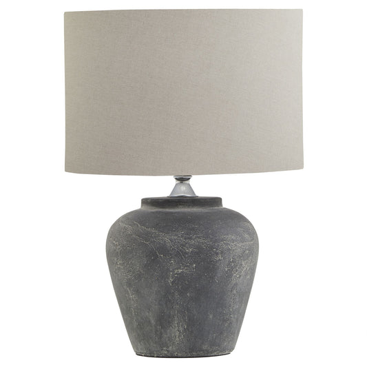 Amalfi Grey Table Lamp With Linen Shade - Due in June - Pre Order Now